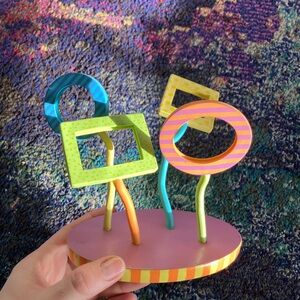 Y2K Colorful Geometric small photo holder